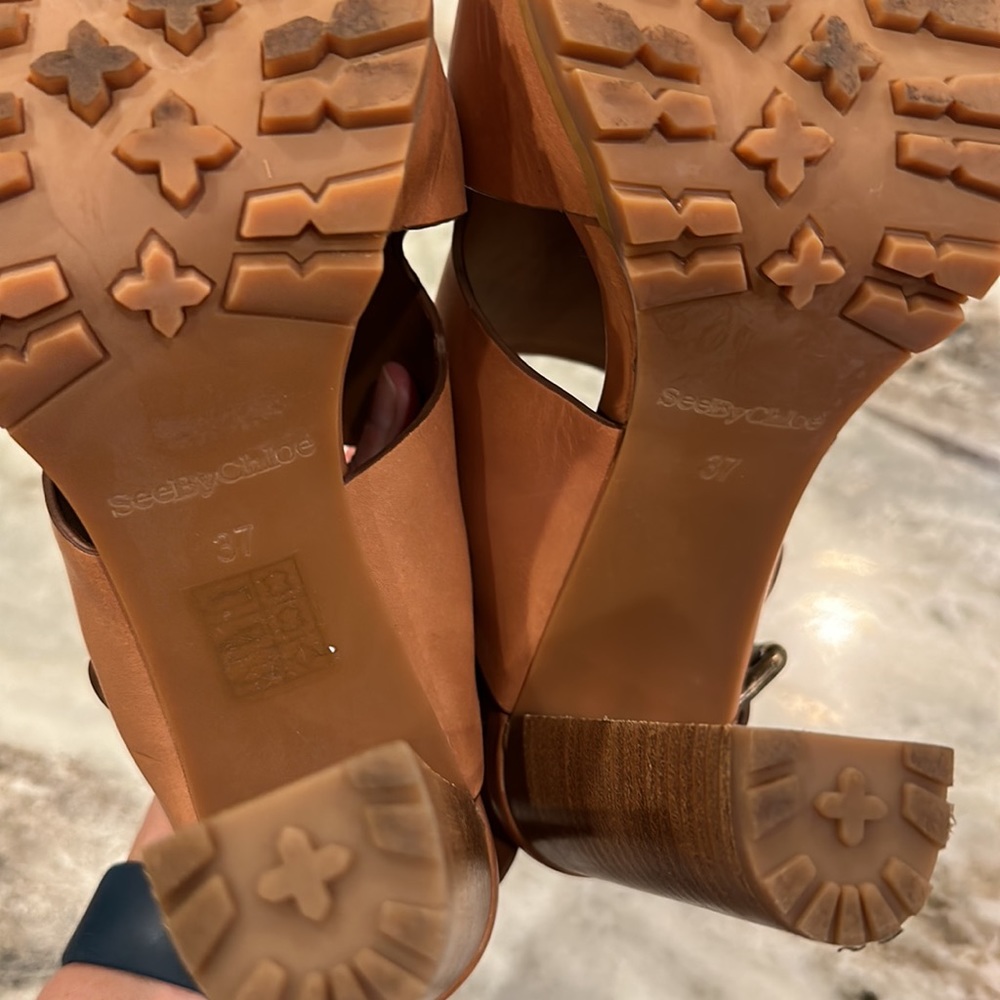 See by Chloe tan leather platform sandals - Picture 11 of 11